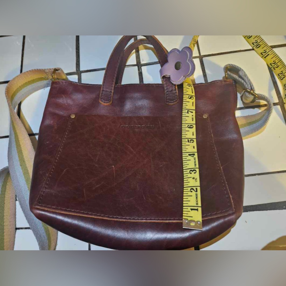 Portland Leather Goods Shoulder Yoga Shopper Shopping Tote Purse HandBag Bag - Picture 9 of 10